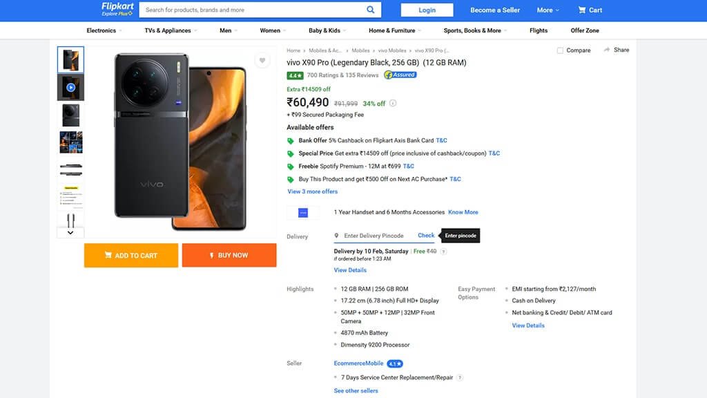 Discount Offer on Flipkart