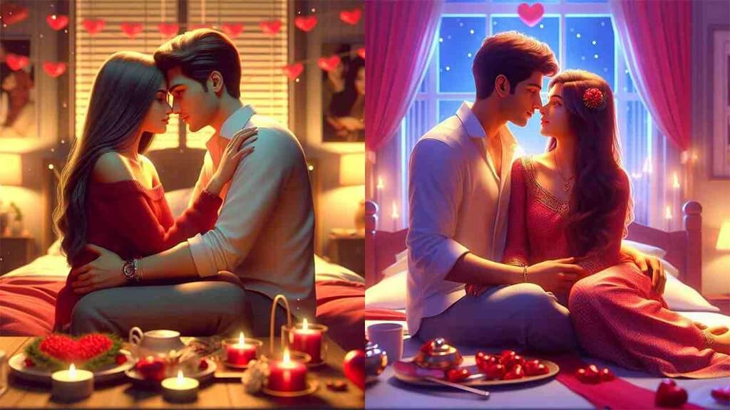 Romantic Love AI Image Ki Kora Banai