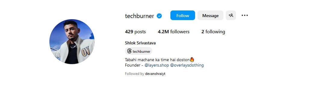 Tech Burner Instagram Income